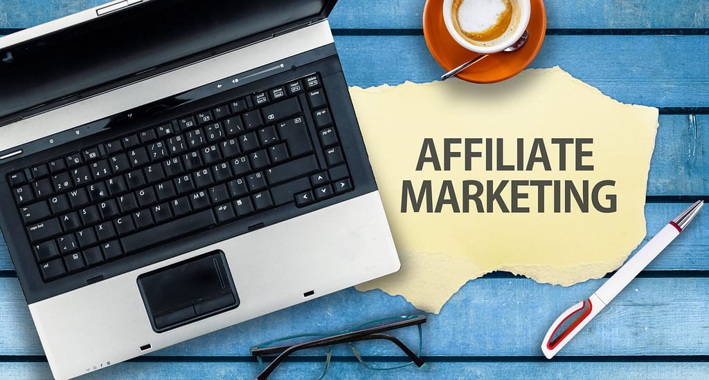 photo showing a workstation of an affiliate marketer